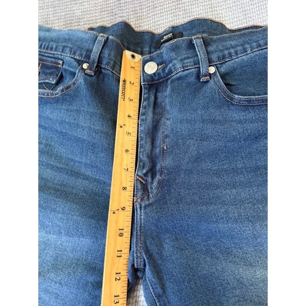 True Religion Rocco Relaxed Skinny Jeans Mens 40X31 Blue Medium Wash Flap Denim.